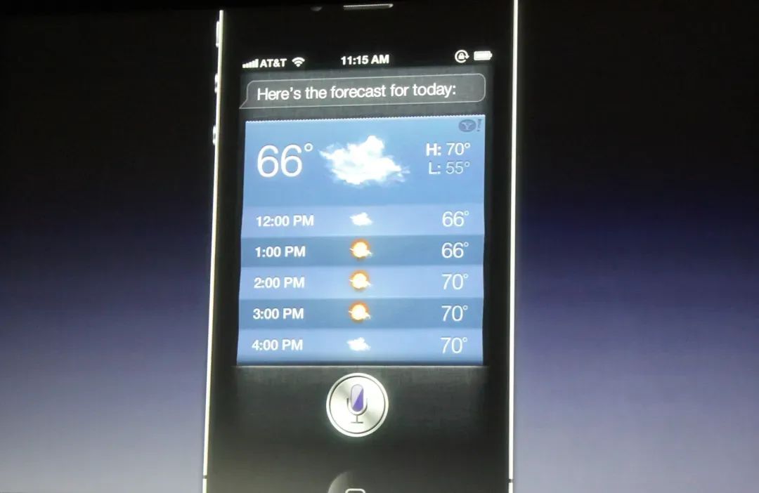 使用Siri查询天气｜图片来源：Apple