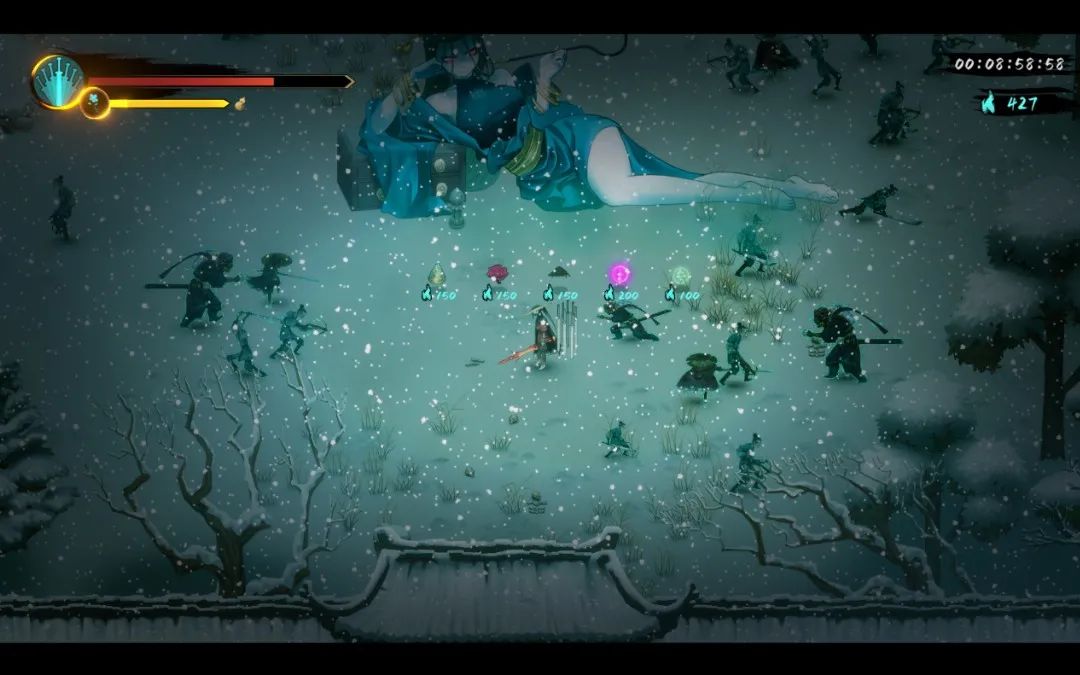 《暖雪》的这个下雪场景，开启3D后非常梦幻，空间纵深增加了很多