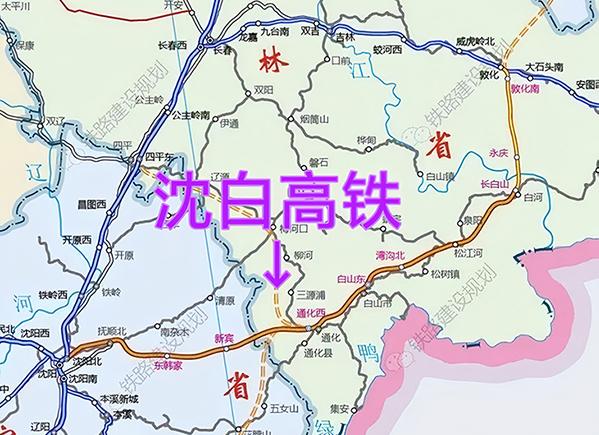 沈白高铁路线图