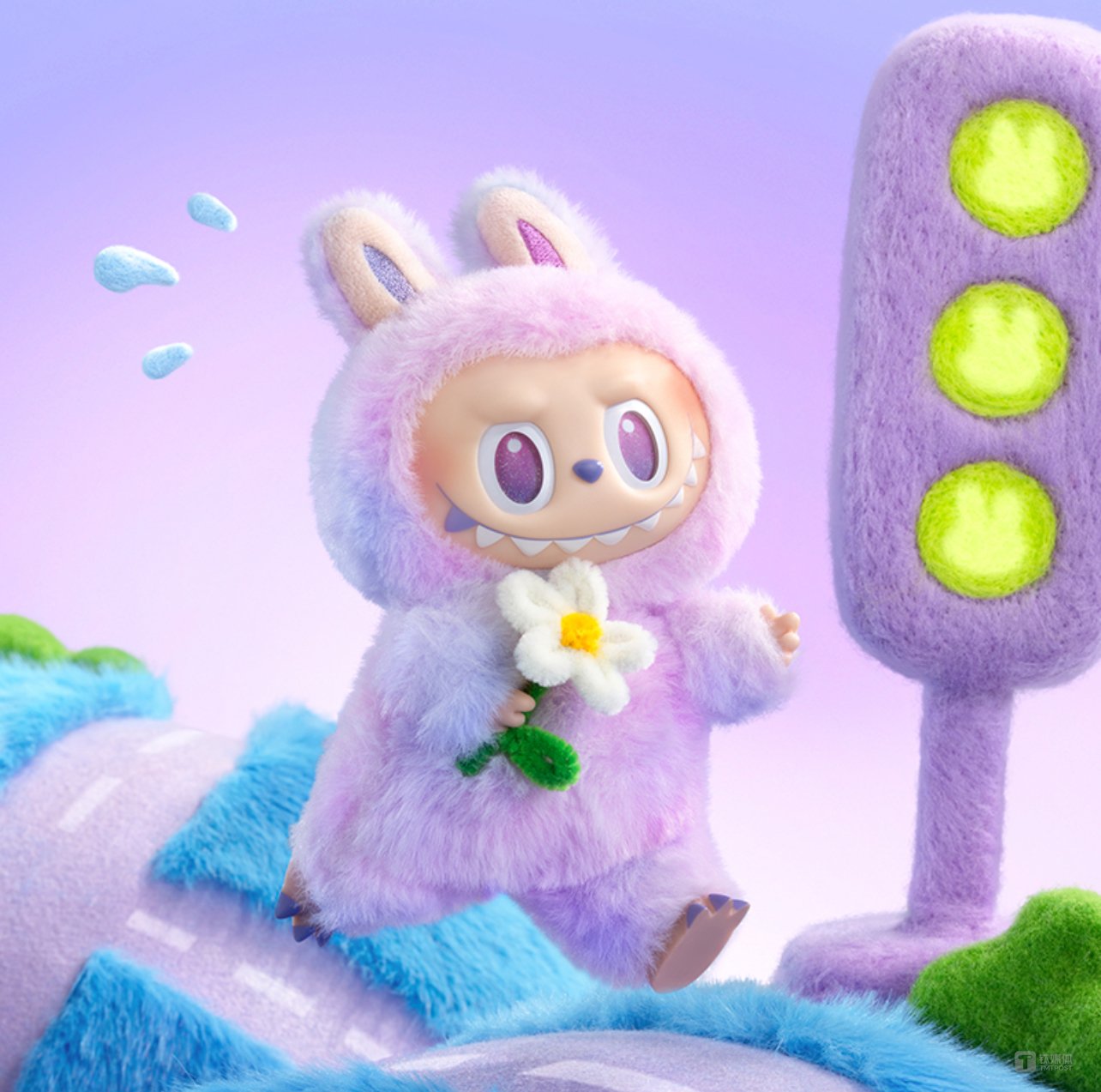 泡泡玛特于今年推出的，令全球买家疯狂着迷的LABUBU三代“前方高能”系列，图片来源：泡泡玛特官网