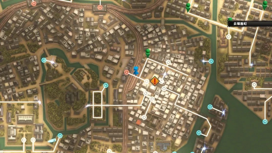 使用有轨电车作为传送工具，很像P系列中的地铁