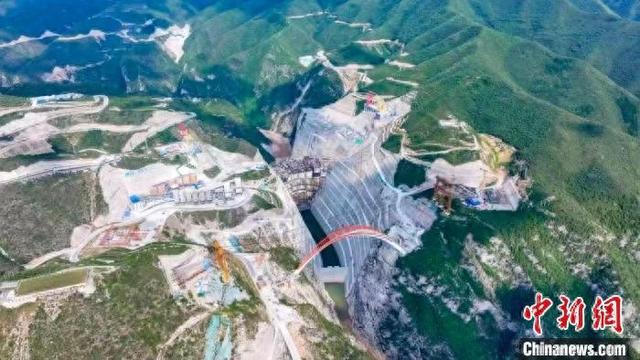 图为东庄水利枢纽全貌。(中国水电基础局有限公司供图)