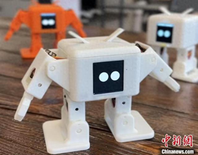 城步青年肖乔威团队研发的AI桌面人形机器人。 城步县委宣传部 供图