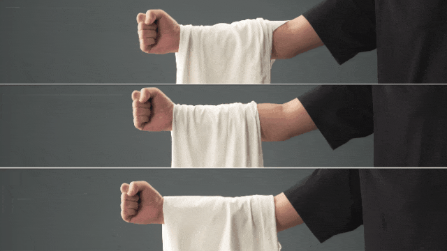 （对照组A：某国产品牌“凉皮”；实验组：AIRism空气衣；对照组B：某天然品牌打底衣）