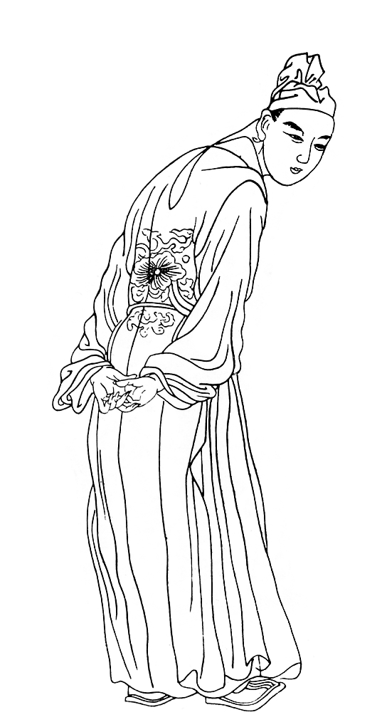 《晩笑堂竹庄画传》中的李商隐画像