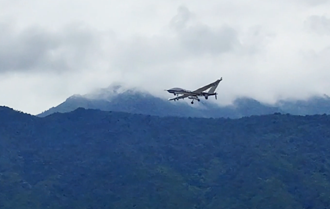 翼龙应急型无人机首次执行台风预警侦察任务。图片来源：