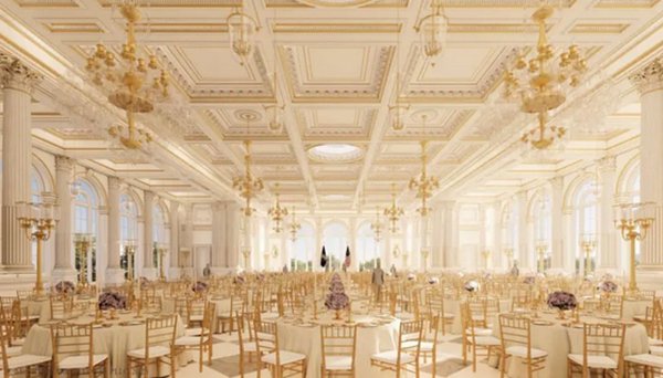 白宫新建宴会厅渲染图