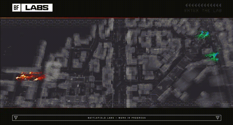 地图“开罗围城”的玩家路径热力图