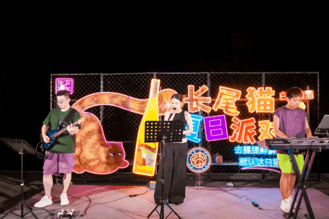 夜空下的渔人码头，乐队的live旋律与海浪声交织，人们踩着节奏晃动酒杯。