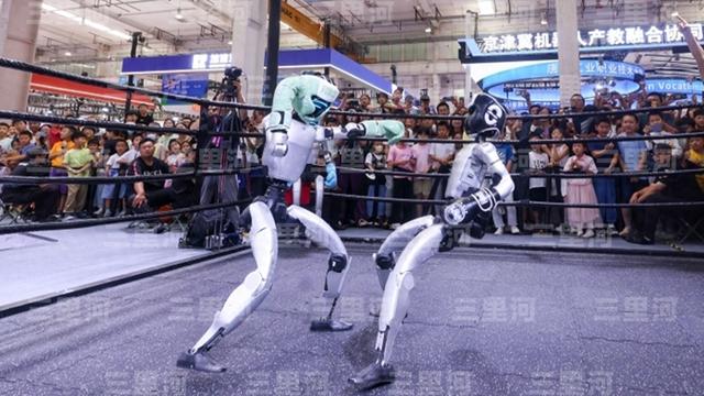 近日，2025世界机器人大会在北京亦庄举行，各类机器人刮起运动旋风。图/中新社记者 贾天勇 摄