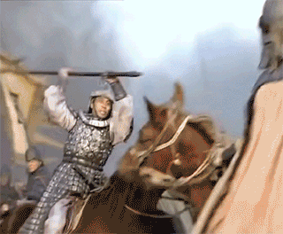 ▲ 电视剧《三国演义》三英战吕布片段