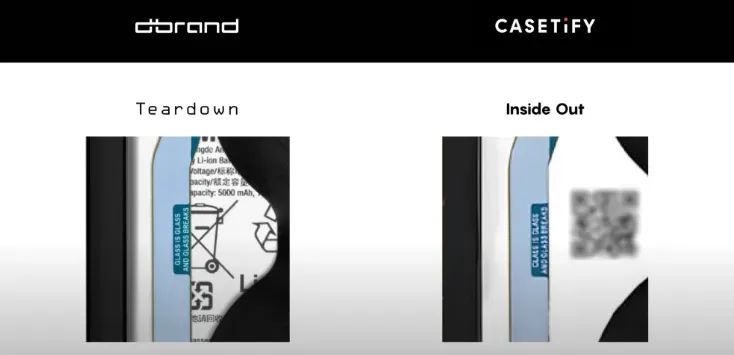 dbrand产品（左）和CASETiFY（右）对比 图源/JerryRigEverthing