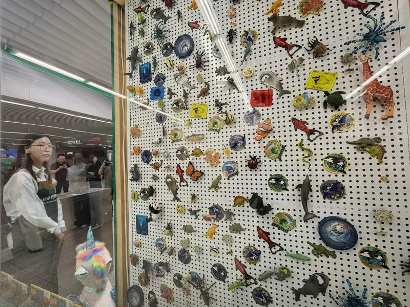 店内有几十种冰箱贴。新京报记者 浦峰 摄