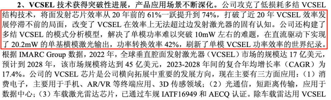（长光华芯2024年报）
