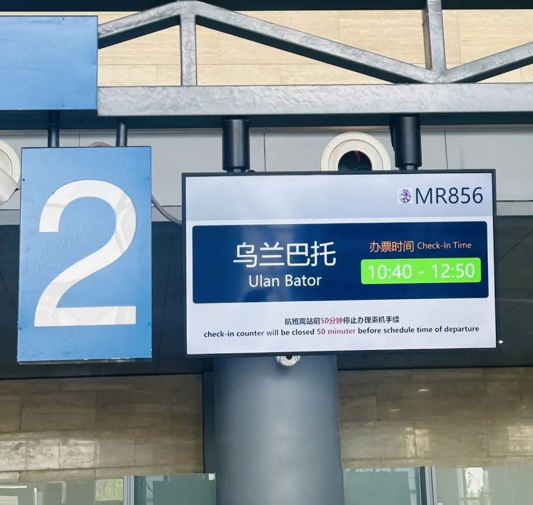 去往蒙古乌兰巴托的乘机信息。图 / 受访者提供
