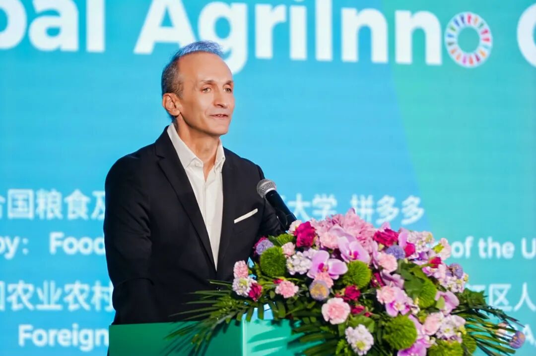 ▲决赛开幕式上，粮农组织创新办公室主任马文森致辞。傅俊豪|摄