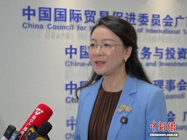 中国—东盟商务与投资峰会秘书处秘书长、广西贸促会会长杨雁雁受访。陈沿佑 摄