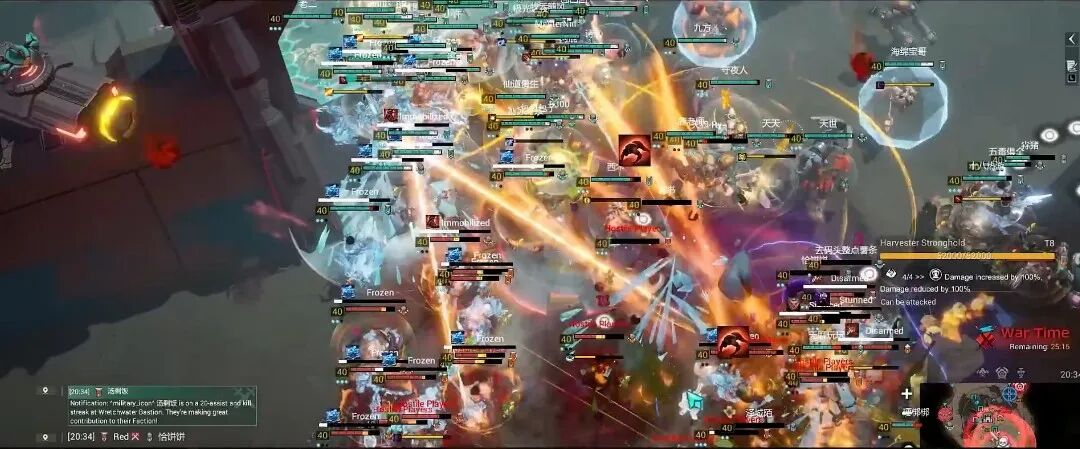 《无烬战争》中的大规模PVP场面