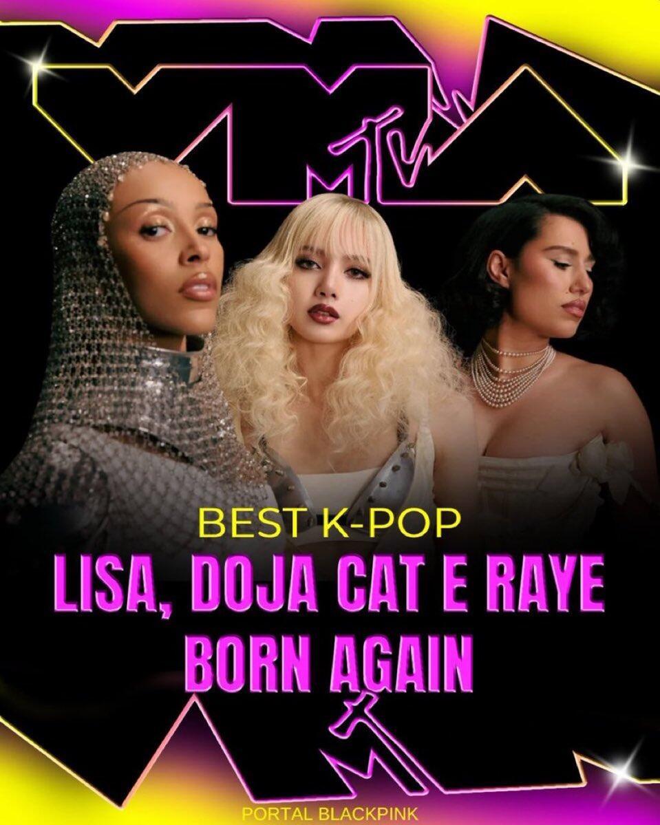 Lisa凭《Born Again》三夺VMA最佳Kpop奖创历史