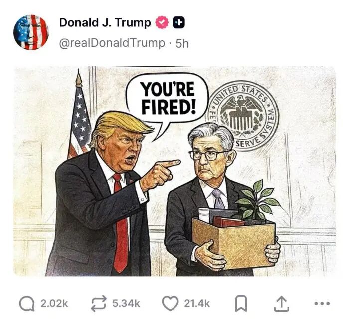 图片来源：特朗普社交媒体账号