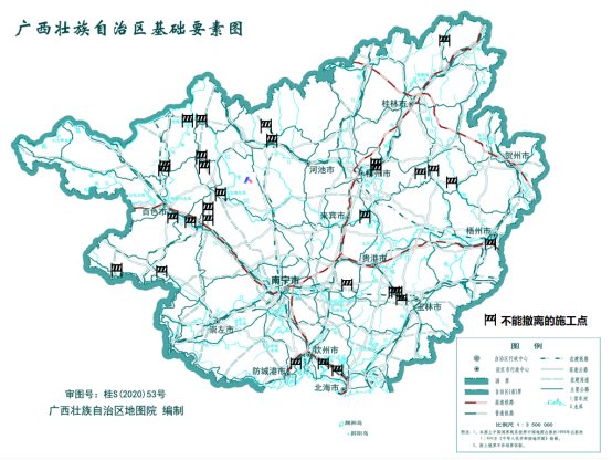 圖四 國慶、中秋節(jié)期間不能撤離的涉路施工點點位圖