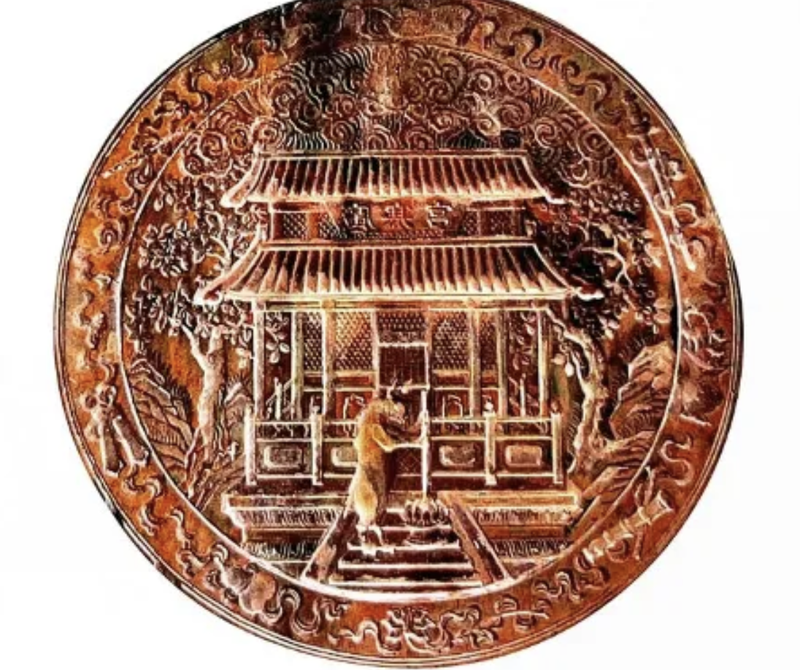 故宫博物院藏“月宫玉兔”月饼模子。《故宫生活志》插图