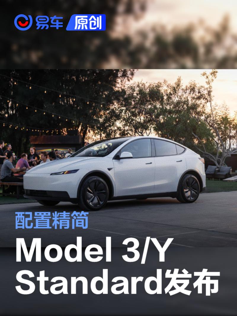特斯拉Model 3/Model Y Standard发布 配置精简