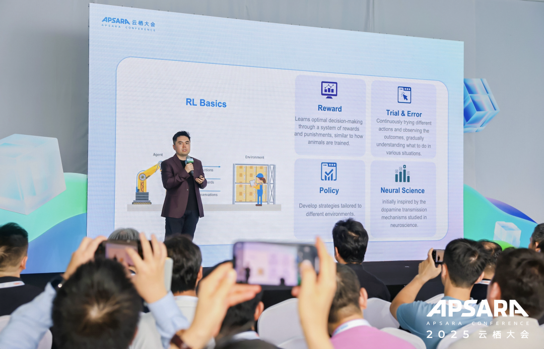 △图：Pokee.ai创始人、Meta前应用强化学习部门负责人朱哲清分享后训练技术。