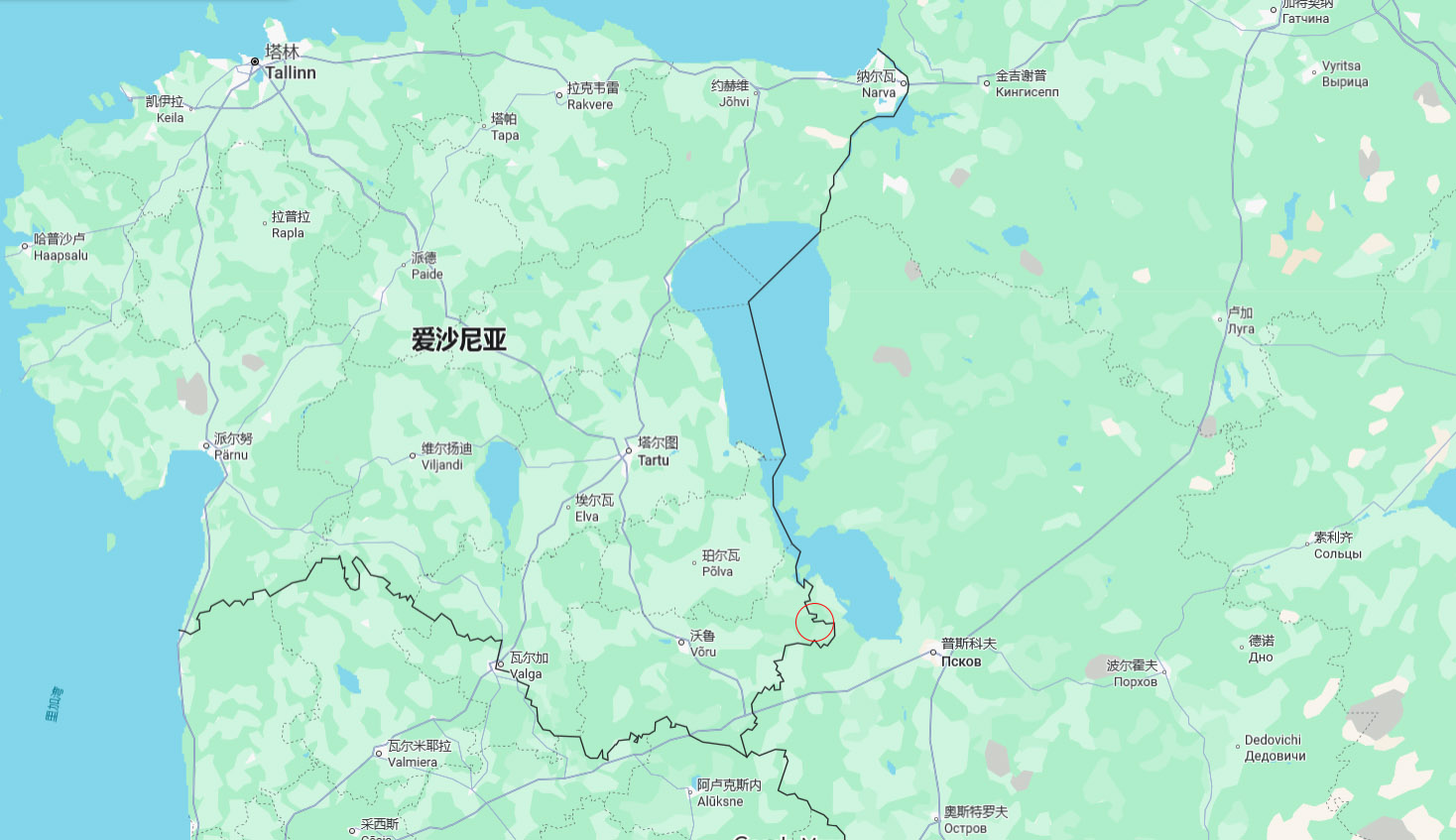 俄罗斯和爱沙尼亚边境的“萨特塞靴子”