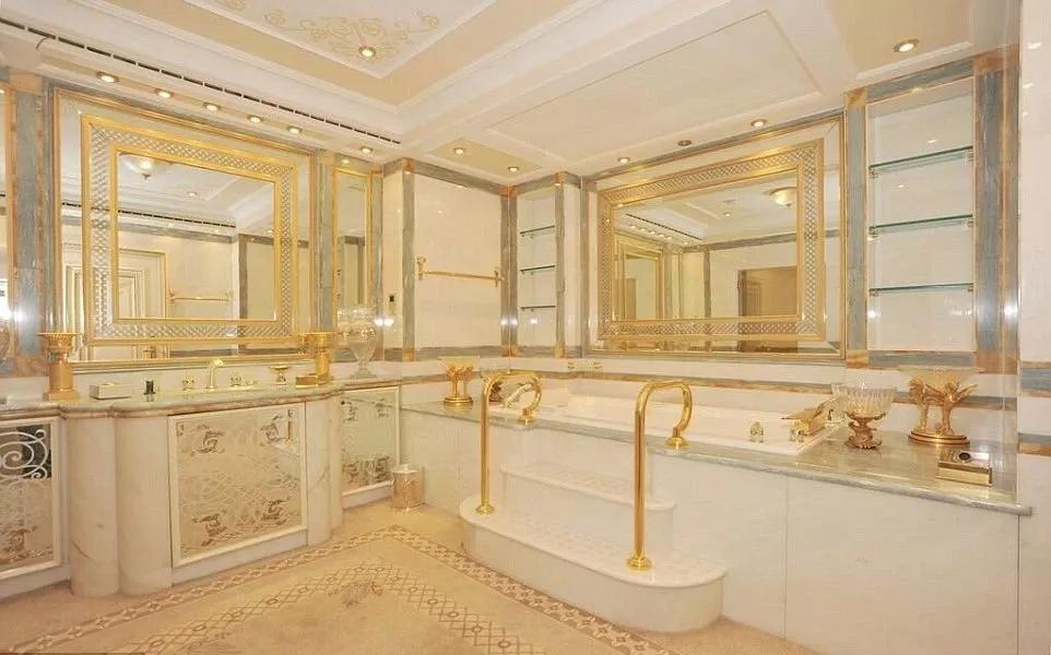 ▲豪宅洗手間裝潢盡顯奢華。圖片來自網絡。