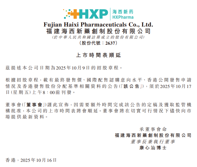海西新藥突然延遲上市，暗盤交易恐作廢？涉逾1.2億元