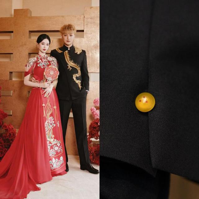 MR.DANDY盘龙刺绣中式礼服及袖口的蜜蜡龙珠
