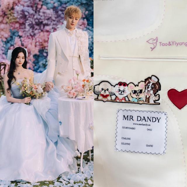 MR.DANDY立体花朵燕尾服及刺绣细节