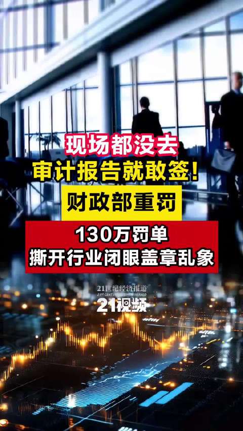 不去现场就签字?财政部重罚:130万罚单撕开行业闭眼盖章乱象