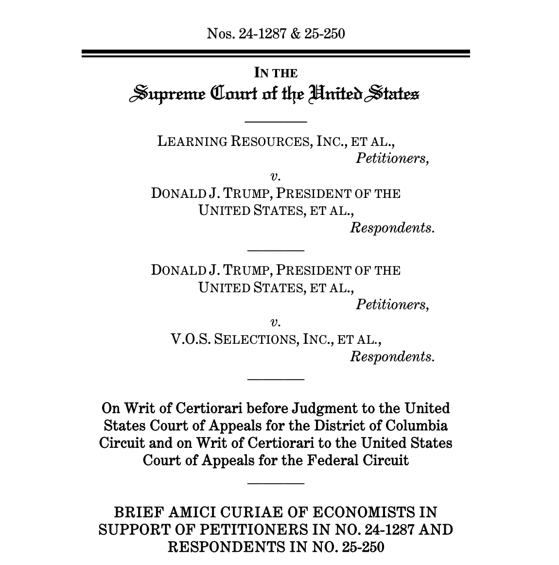 伯南克、耶倫等近50位經(jīng)濟學家敦促美國最高法院推翻特朗普多數(shù)關稅