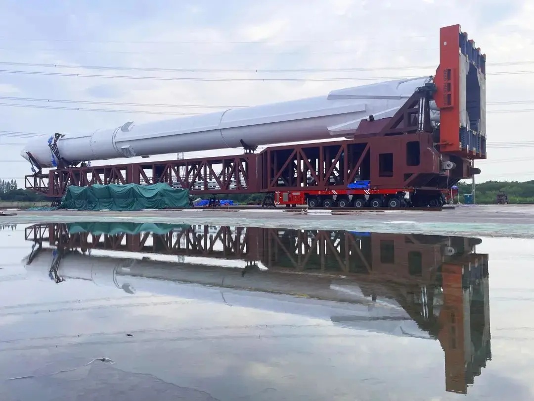 星际荣耀双曲线三号火箭转场起竖系统联调试验 星际荣耀