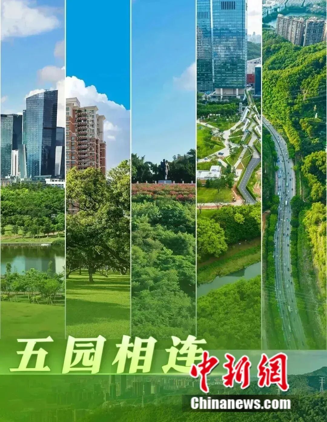 深圳五园相连海报。