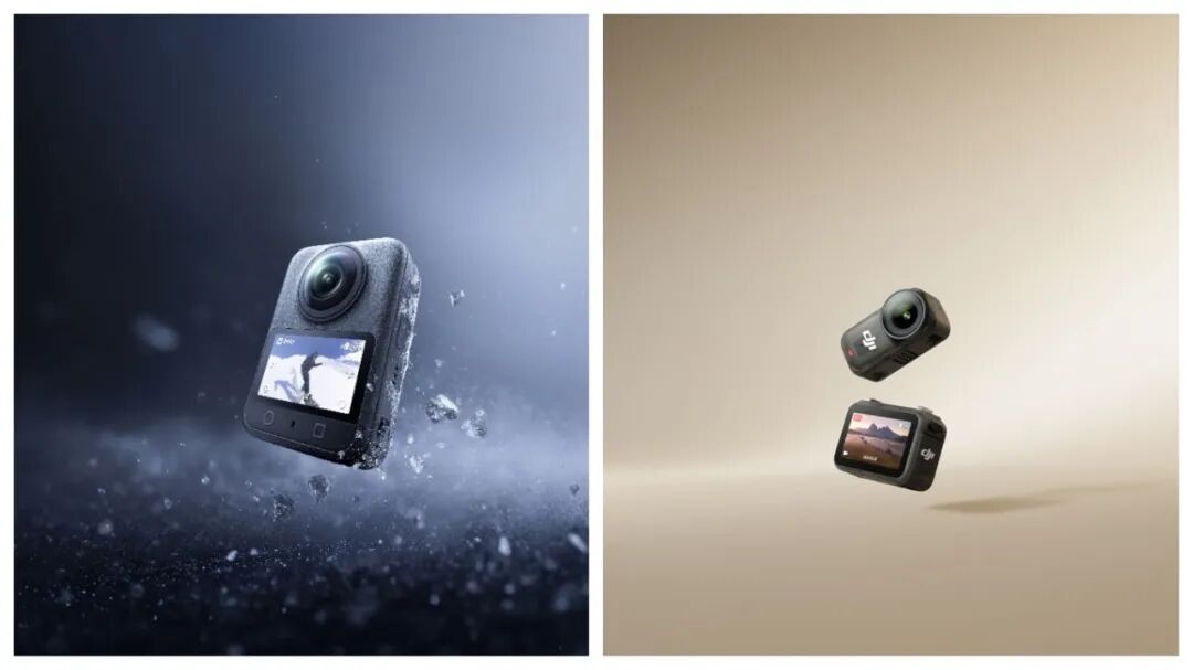 图：Osmo 360全景相机、Osmo Nano穿戴相机