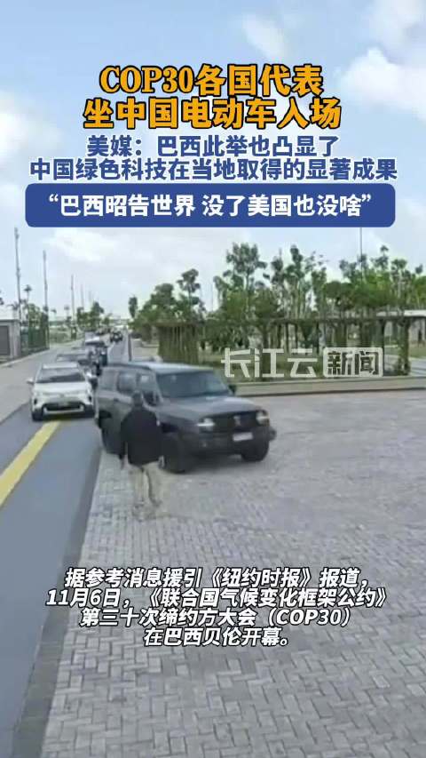 美媒：“卢拉乘中国电动汽车抵达会场”