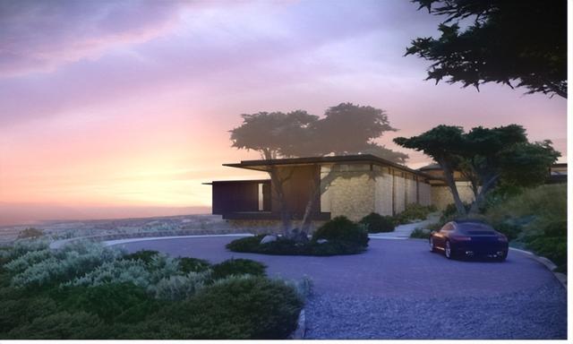 图2：ONE Carmel 20号地块样板房景观，坐拥壮美的太平洋和卡梅尔山谷景观，图片来源：ONE Carmel