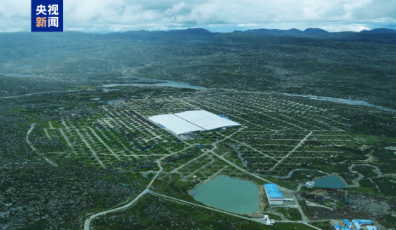 △高海拔宇宙线观测站（拉索）航拍图