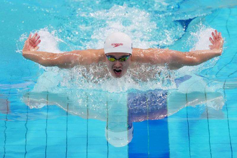 11月17日，浙江队选手汪顺在比赛中。新华社记者 夏一方 摄