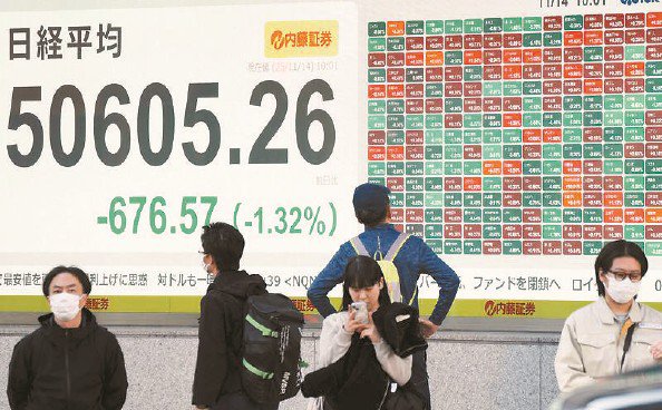 东京股市持续下跌