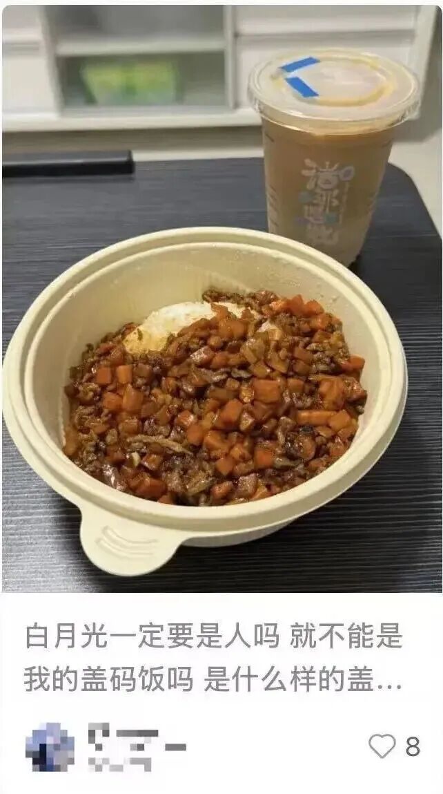 网友发帖感慨对盖码饭的喜爱。图 / 小红书截图
