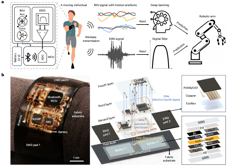 图丨抗运动噪声的人机界面概述（来源：Nature Sensors）
