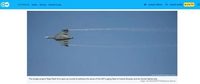 印度“光辉”战机。图/德国之声电台网站
