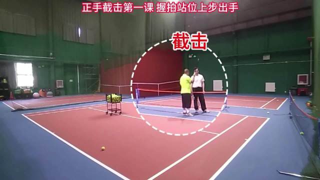 休闲网球课:教零基础的学员截击动作 由于场地限制教一些网前技术|网球|截击_新浪新闻