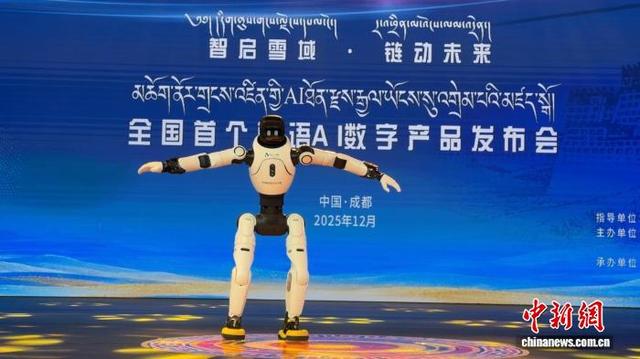 图为中国首个藏语AI数字产品发布会现场。旦罗 摄