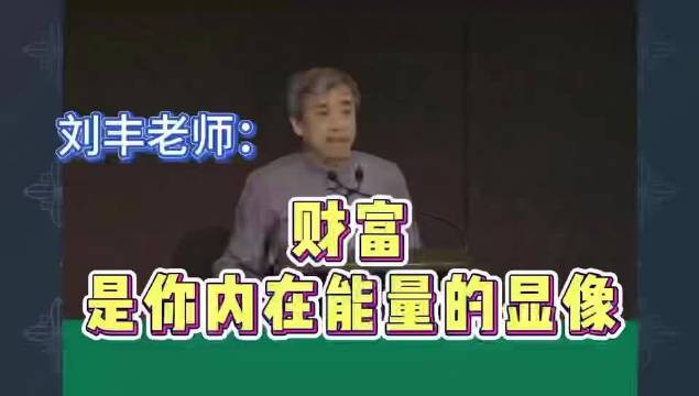 北大刘丰教授讲高维智慧:财富是你内在能量的显像_新浪新闻