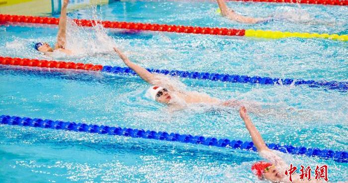 残特奥会游泳比赛 蒋裕燕成“八金王”
